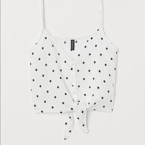 H&M Tie-Hem Polka Dot Camisole